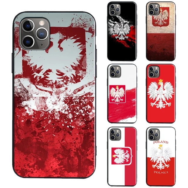 Polska polska flaga etui na iPhone 11 14 13 Pro Max SE 2020 6S 8 7