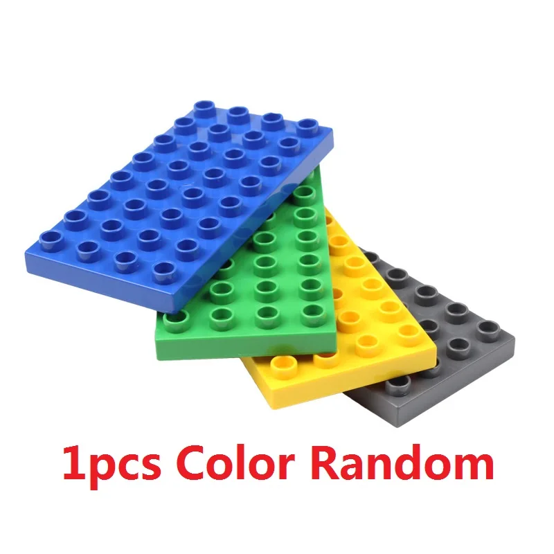 Haiyico Duplo 32 отверстия опорная пластина Монтажные Части 4x8 точки опорная пластина модель строительные аксессуары блоки DIY игрушки для детей - Цвет: Blue