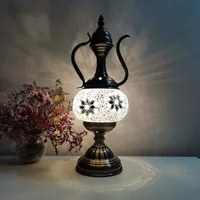 Newest E14 Hand-inlaid Glass Morocco Style Mosaic Light Bedroom Living Room Decorative Table Lamp Turkish Lampe 6
