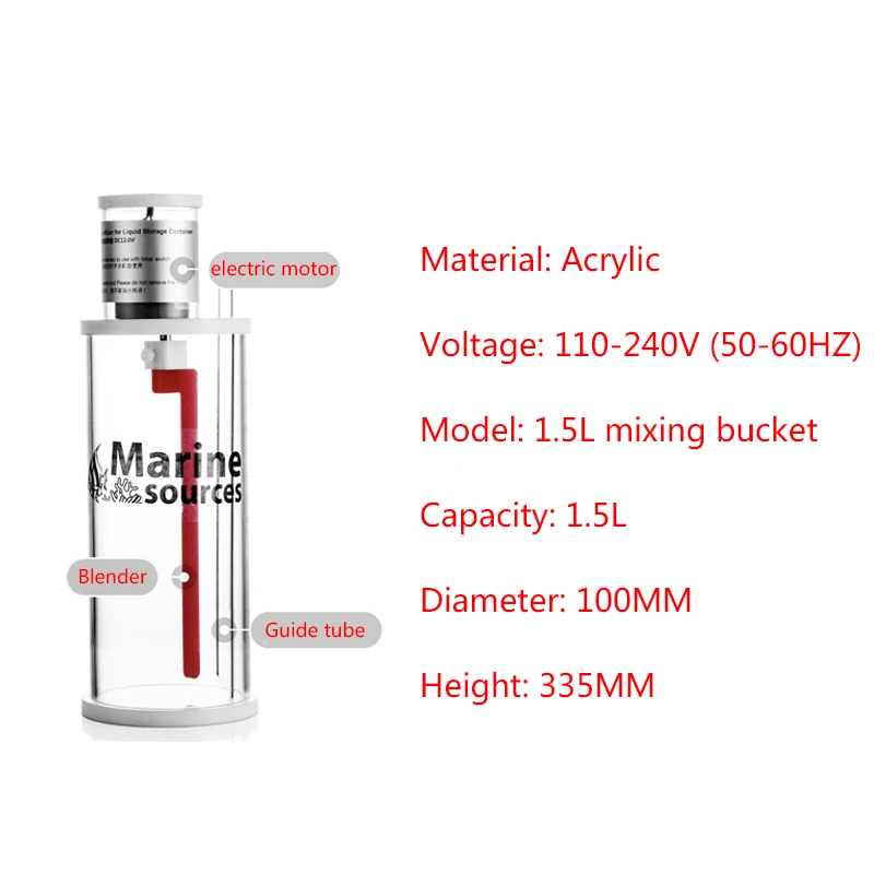 Marine water pump marine water accumulator tank 5L agitator special mixing head for titration cans pump liquid storage tank