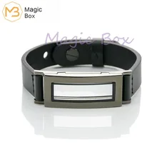 Медальон из нержавеющей стали, стеклянный браслет, мужской плавающий очаровательный медальон, женский браслет, кожаный модный персонализированный черный браслет