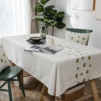 

Proud Rose Linen Tablecloths Waterproof Table Cloth Dining Small Daisy Net Red Tablecloth Rectangular Cover Towel