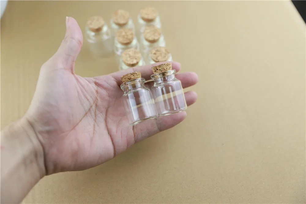 24pcsLot 15ml DIY Mini Wishing Glass Bottles Cork Crafts Jars Cork Stopper 3040mm Transparent Empty Glass Bottle Gift (7)