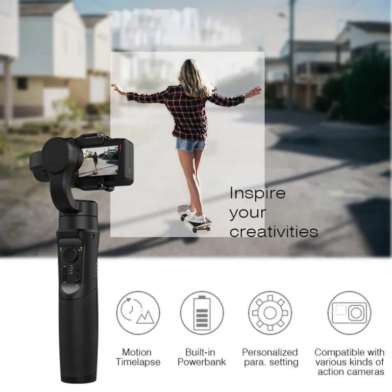 Mobiele Plus 3 оси Telefoon Gopro Gimbal для Gopro Hero 6 5 SJCAM стабилизатор для iPhone andriod