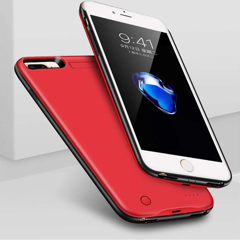 Умный зарядный чехол для телефона для iphone 6s/7/8 зарядное устройство iphone 6plus 7p 8p зарядное устройство TPU + PC 2500/5000mah 4000/7000mah