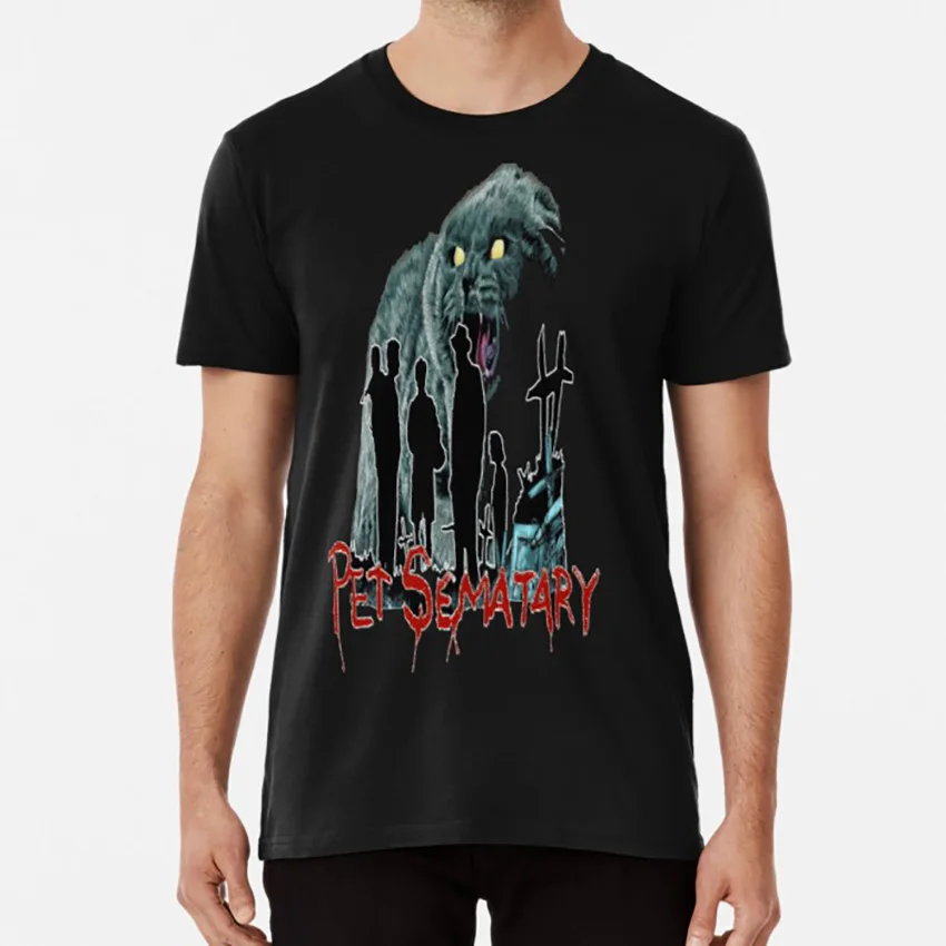 Sematary футболка для домашних животных sematary Pet cemetery 80s ретро фильм Стивен Кинг
