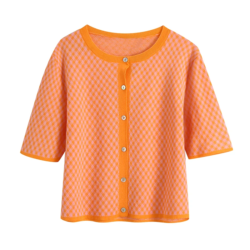 

KONDALA Women Balzer Plaid Print Casual Office Ladies Coat Double Breasted Contrast Cuffs Fashion Female Jacket Mujer Saco