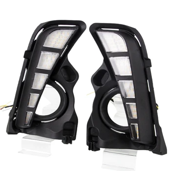 

2Pcs for Toyota Highlander 2018+ Fog Light Daytime Running Light Car Modified Fog Light Double Color