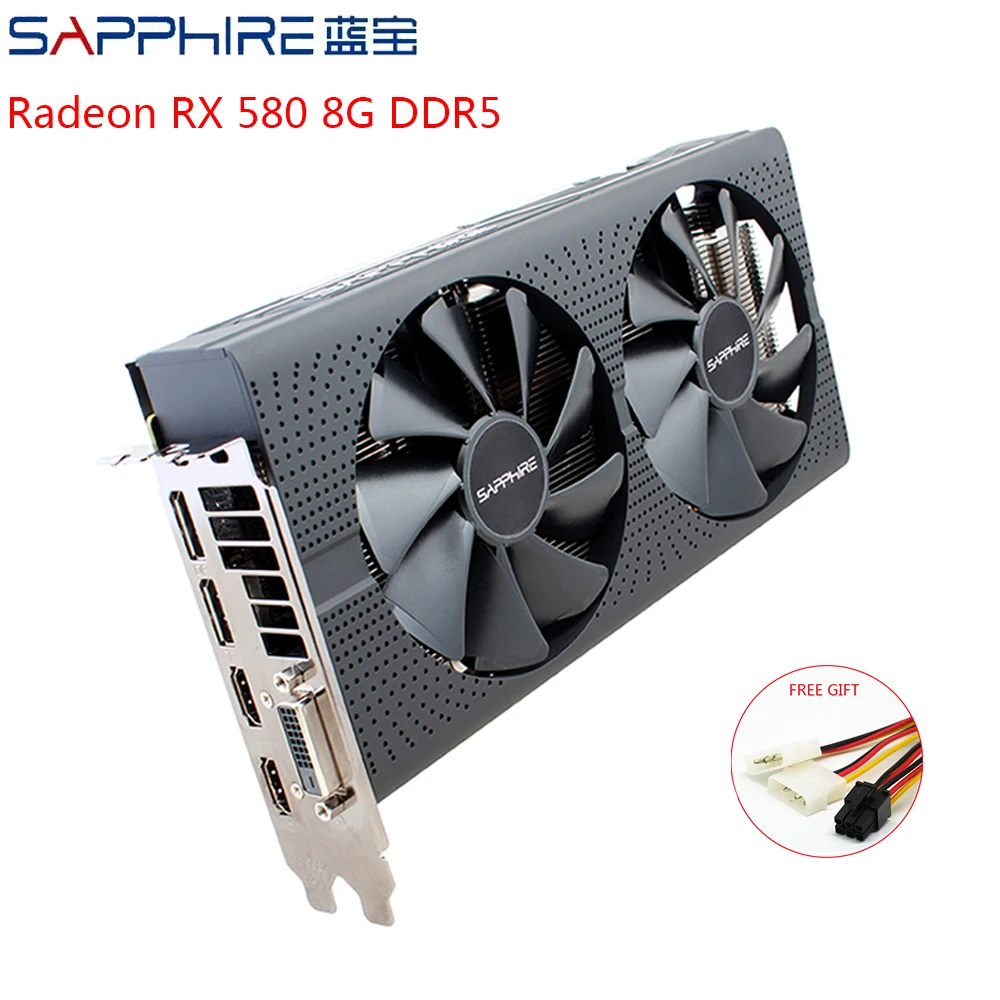 Видеокарта SAPPHIRE AMD Radeon RX580 8 ГБ GDDR5 для ПК игровые видеокарты RX 580 256bit игрового