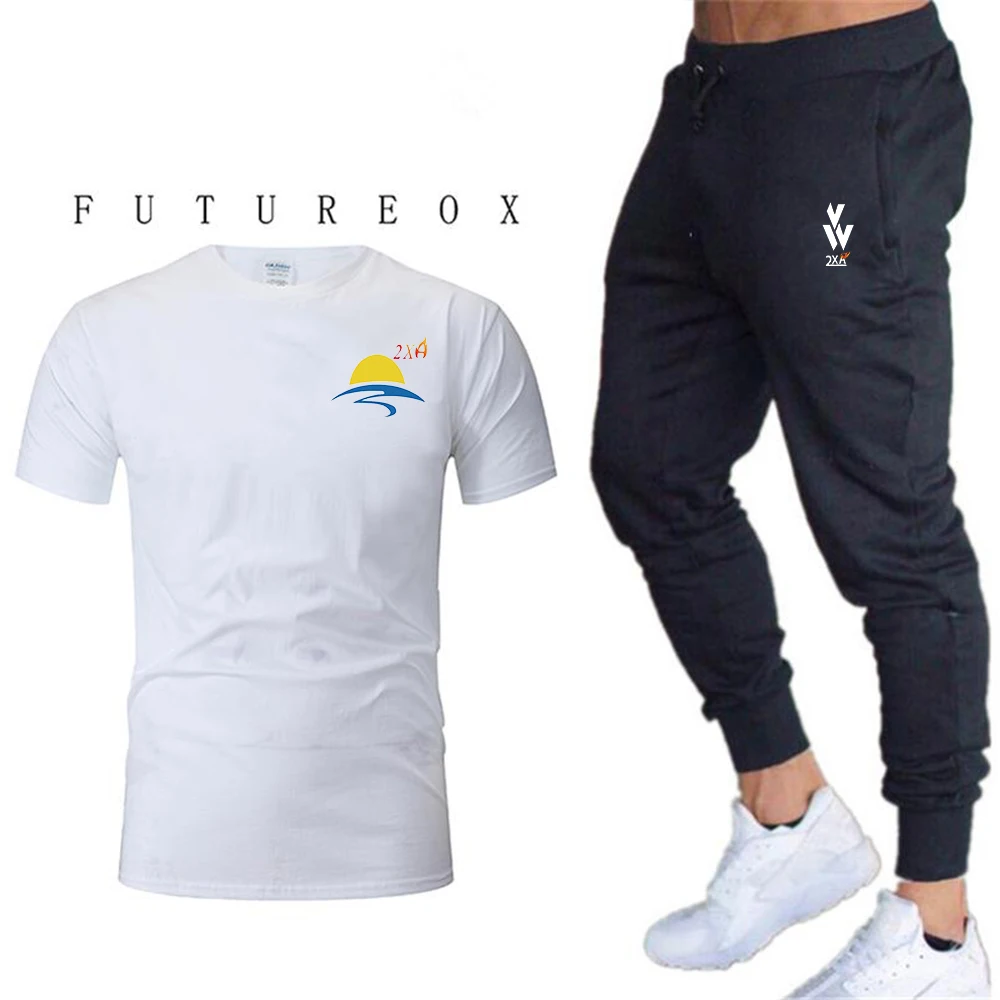 2XA костюм Мужская спортивная одежда Тренажерный зал Фитнес Спортивная одежда для бега футбол тренировочная одежда Спорт фитнес - Цвет: 2