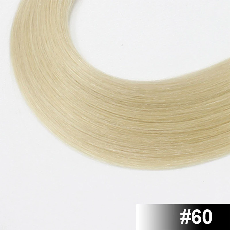 #60 Forever Hair настоящие волосы Remy, бесшовные волосы на ленте, человеческие волосы для наращивания, 5 шт., только шелковистые прямые волосы для европейского салона - Цвет: #60