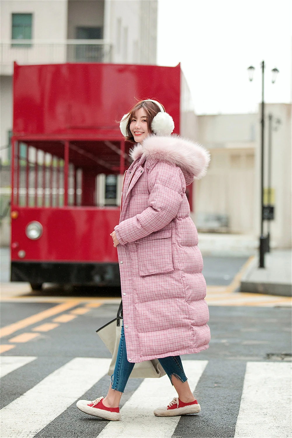 ZA Women's Cotton Clothing Fashion New Autumn and Winter Loose Cotton Clothes Coat Bohemian Thick Long Cotton Clothes Gift