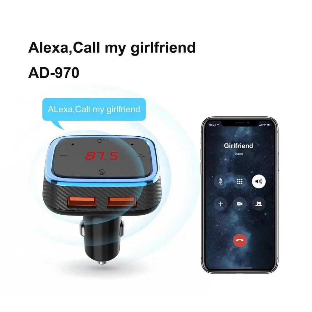 Автомобильный mp3 беспроводной плеер беспроводная автомобильная карта локомотив зарядное устройство fm-передатчик двойной USB интерфейс