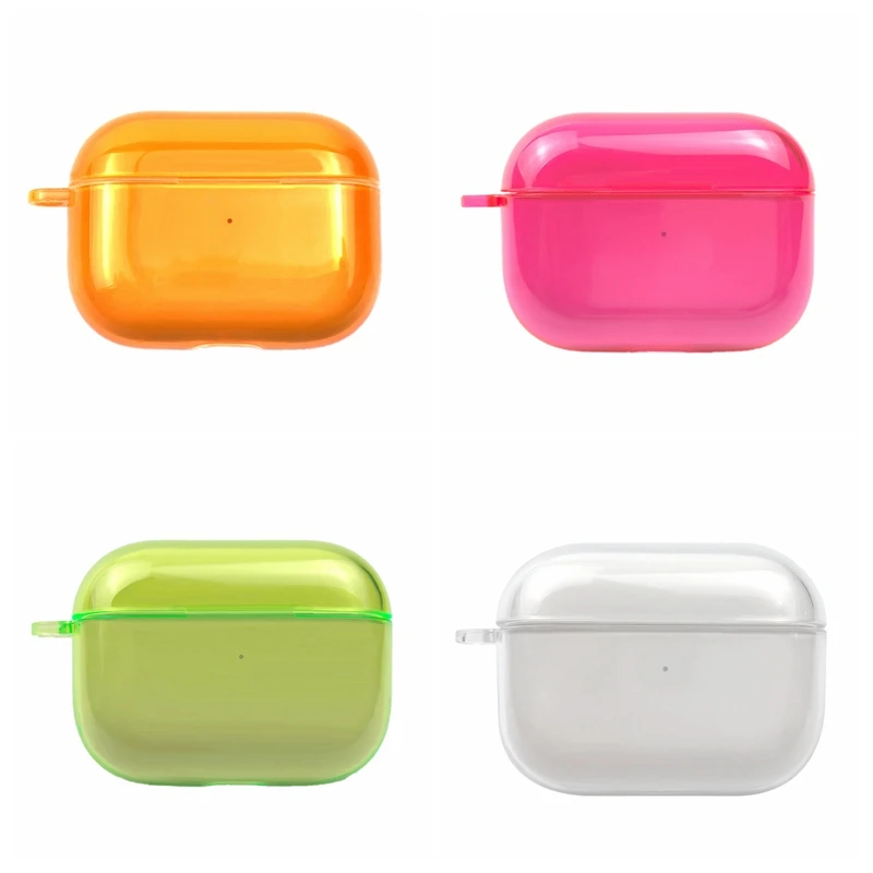 Защитные чехлы для наушников для Apple Airpods 3 поколения, прозрачные цветные наушники, чехол для AirPods Pro, прозрачный чехол