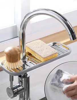 

Stainless Steel Faucet Rack Kitchen Sink Strainer Drain Sponge Rack Storage Tool Sink Filter Shelf