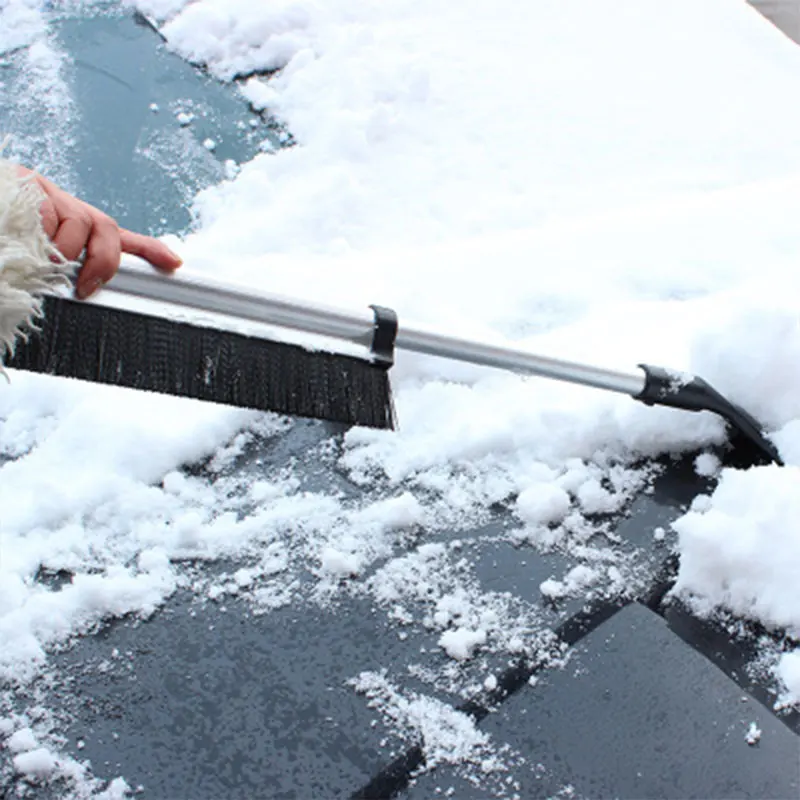 Авто Уход выдвижной телескопическая щетка для снега скребок для льда для зимнего автомобиля Лобовое стекло