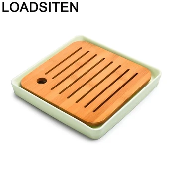 

Bandeja Puer China Sunum Tepsi Container Teaware Chinese Serviertablett Table Holder Serving Gongfu Kung Fu Tea Tray