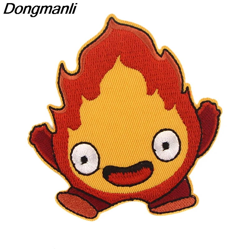 

P3954 Dongmanli Howl's Moving Castle Embroidered Patch Anime Sew Iron on Applique Badge for Clothes T-shirt backpack