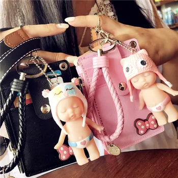 

New Label work card badge student meal card bus card set lady ultra thin large capacity wallet one package ultra thin girl