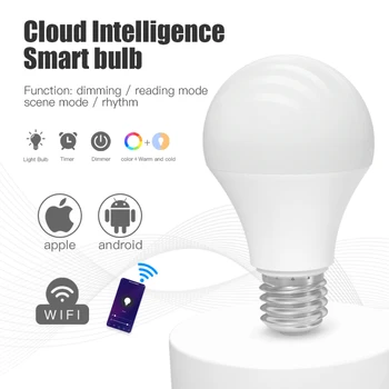 

15W Smart LED Bulb Wireless Wifi Remote Control RGB + CCT E27/B22 Dimmable APP For Alexa/Google Homepage