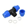 PE Tube Quick Connector Reducing Elbow Tee Water Splitter 63/50/40/32/25/20mm Plastic Coupler Farm Water Pipe Fittings 3