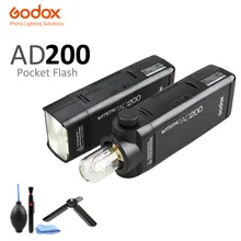 Godox AD200 Карманный Speedlight Flash Mini ttl Speedlite GN52 GN60 HSS 2,4G Беспроводная система 200 Вт для камер Nikon Sony Canon