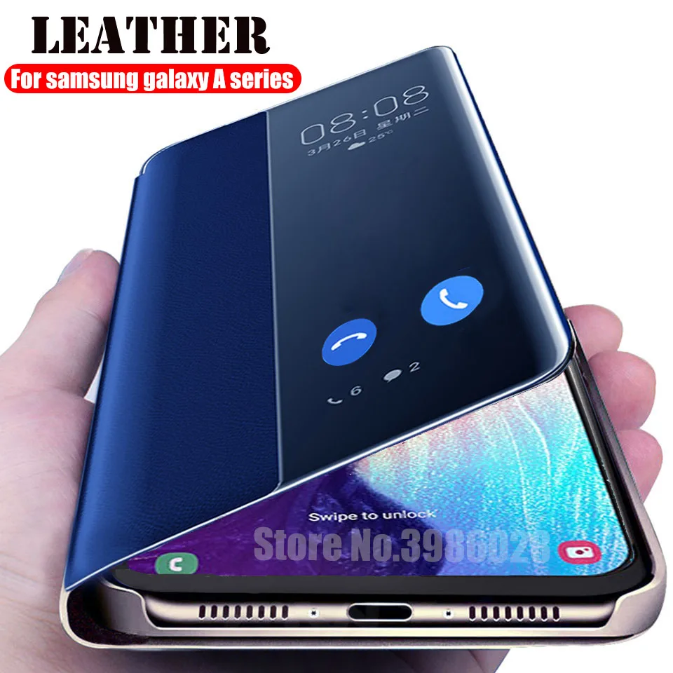 Откидной кожаный чехол для samsung Galaxy A30 A20 A10 A40 A50 A70 A20e Умная книга вида покрытия на 10