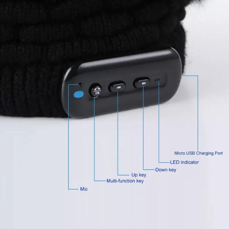 Музыкальная bluetooth шляпка шапка гарнитура наушники мягкая зимняя теплая шапочка Беспроводная bluetooth гарнитура для женщин