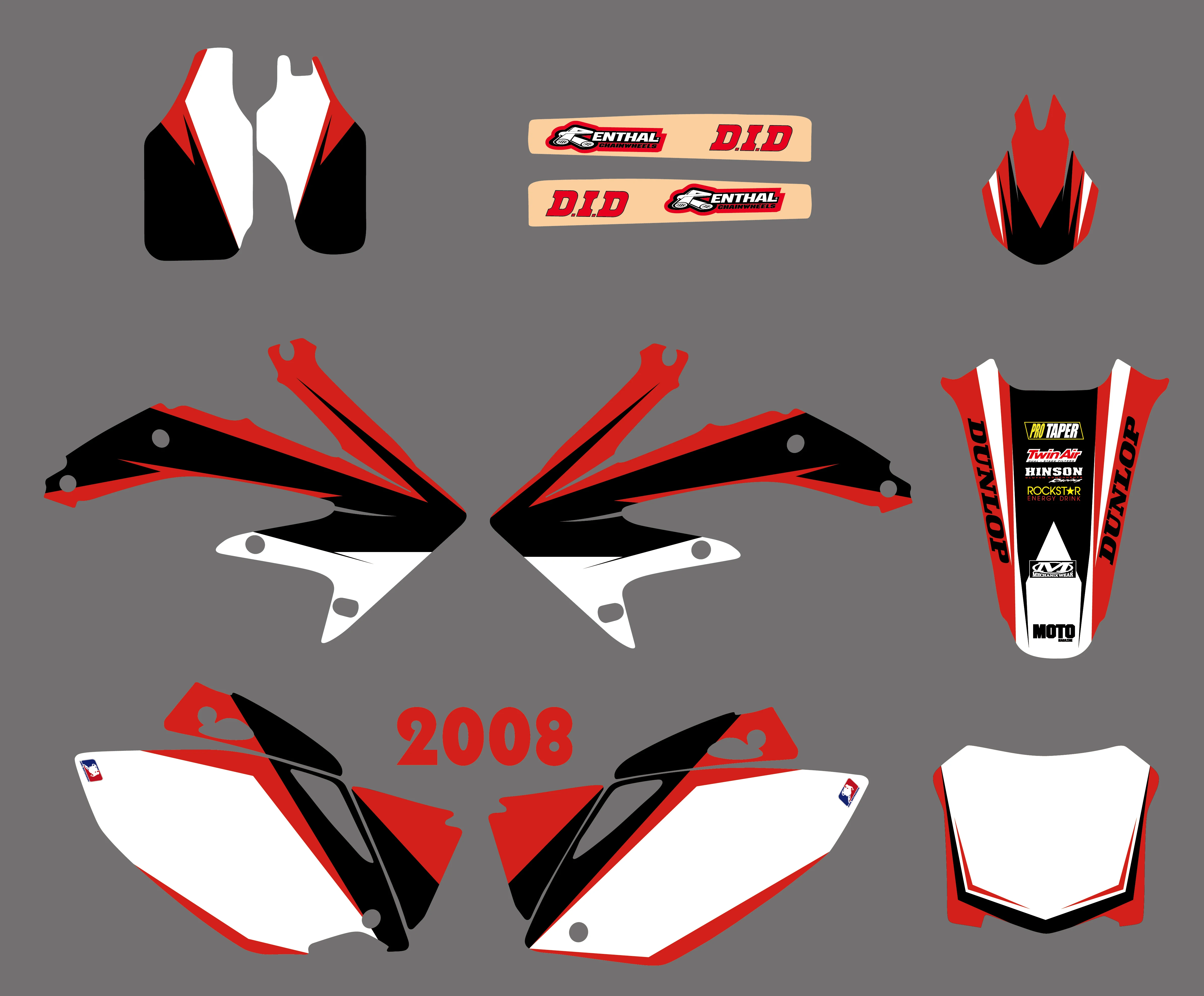 Мотоцикл команда графика и фоны наклейки для Honda CRF450 CRF450R CRF 450 450R 2005 2006 2007