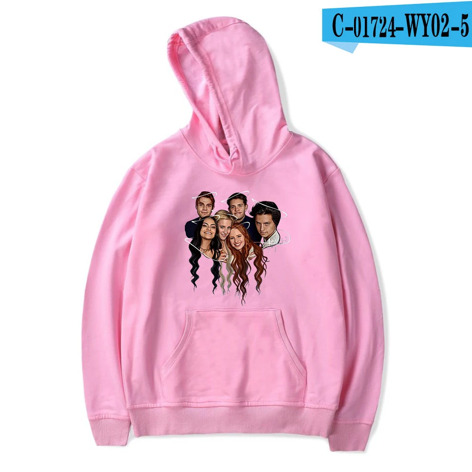 As picture Популярные толстовки с принтом «ривердейл» для женщин и мужчин, красные толстовки с капюшоном для мальчиков и девочек, повседневные толстовки с капюшоном в стиле Харадзюку - Цвет: As picture