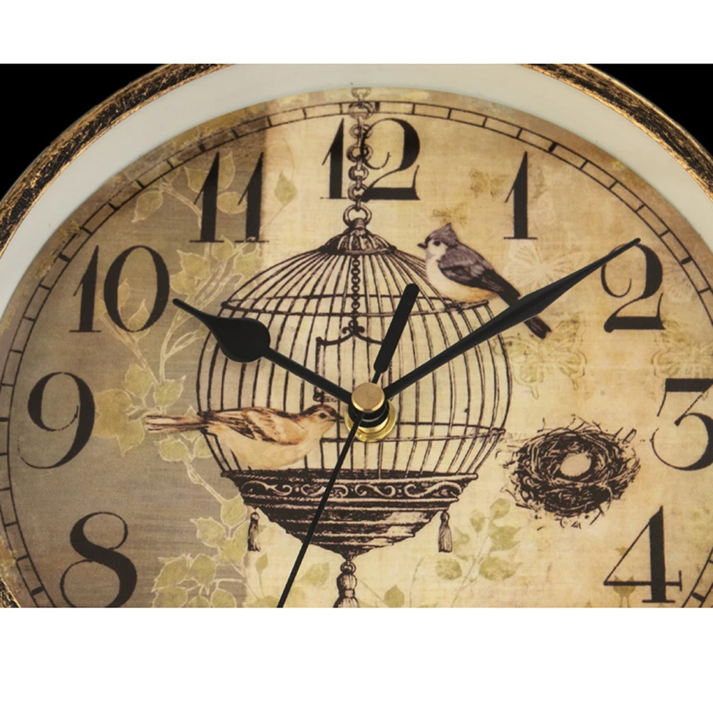 Retro European style classic bracket wall clock Double-sided display time  Iron Train Station Style Round Clock with Scroll Wall