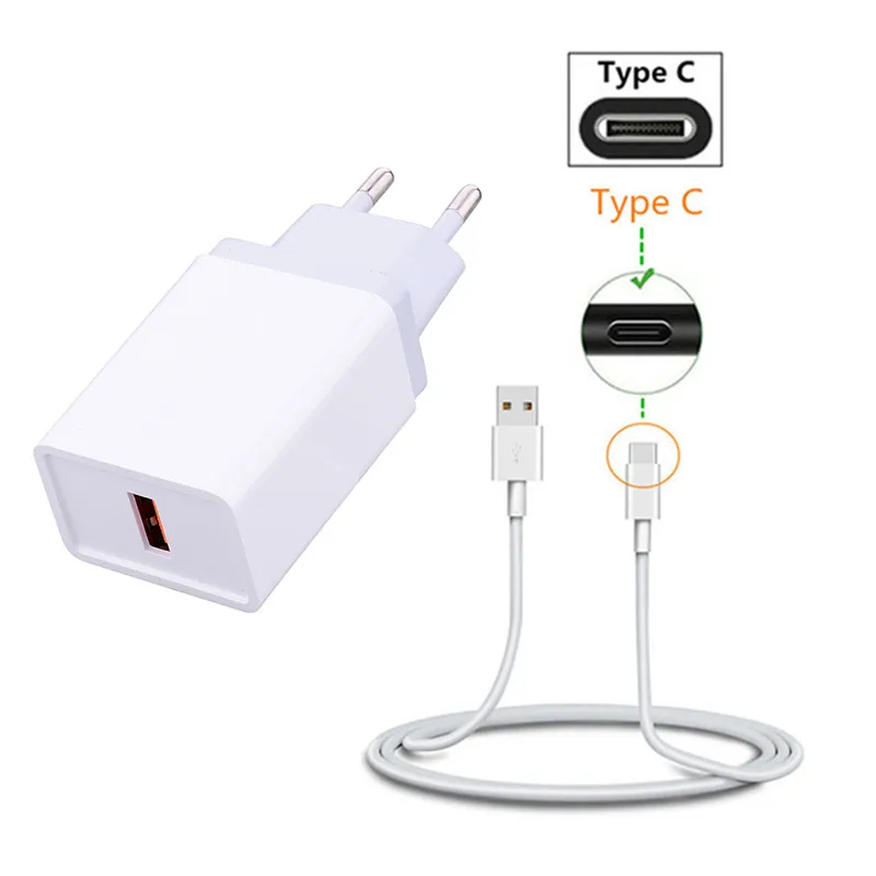 

Type C Data Charge Cable For Samsung galaxy S8 S9 Note 10 plus A20e A50 Xiaomi 9 Mi A3 Redmi K20 Oppo Reno Mobile phone Charger