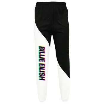 

Men Women Cool Billie Eilish Letter Printed Drawstring Trousers Personality Loose Sweatpants Casual Elastic Waist Pants