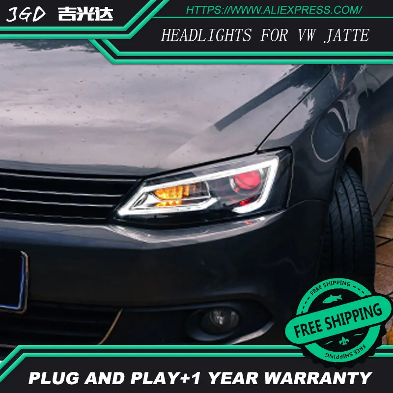 Автомобильный Стайлинг для VW jetta фары 2012 2017 LED DRL линзы с двойным лучом H7