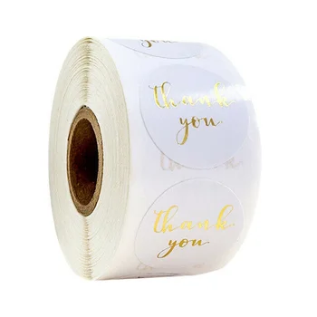 

Thank You For Your Business Labels Wedding Heart Round Handmade Stickers 500Pcs