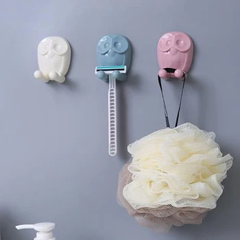 

1Pc CUTE Toothbrush Wall Mount Holder Cute Owl Sucker Suction Bathroom Organizer Family Tools Accessories