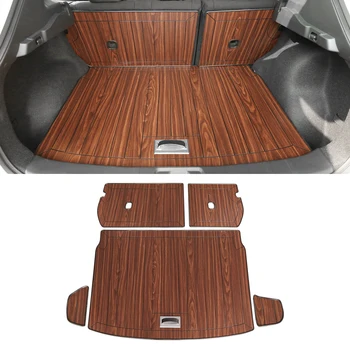 

Car Accessories Trunk Mats Cargo Liner Set Synthetic Wood Tray Wooden Pad Boot Carpets for Nissan Qashqai Rogue Sport 2013-2019