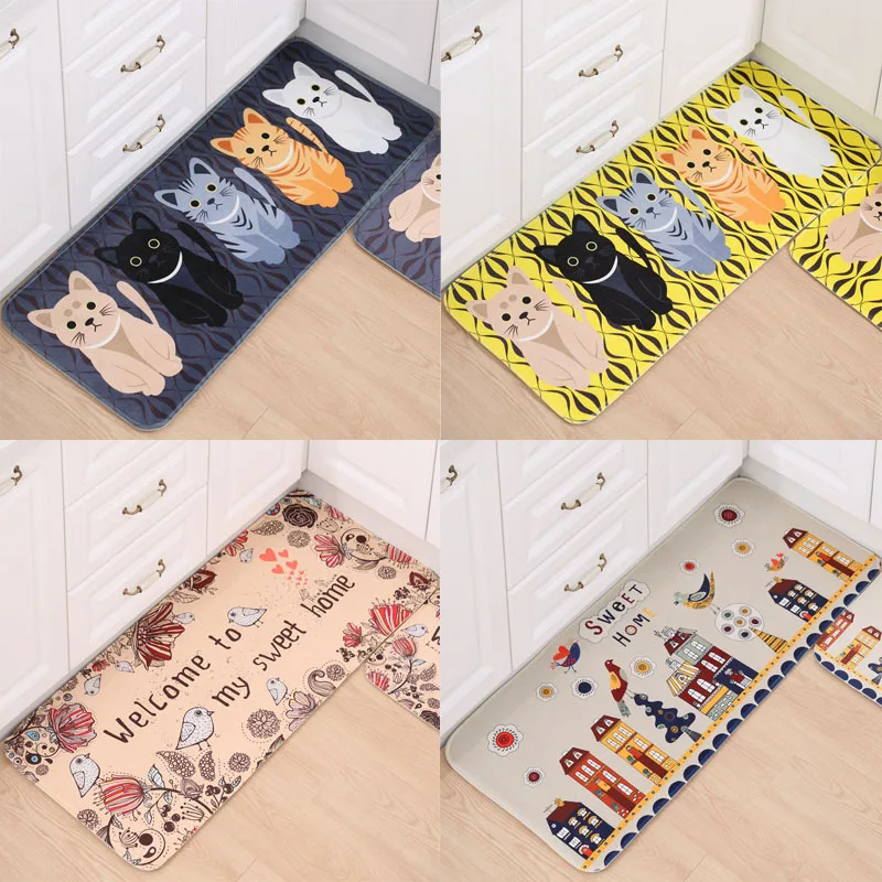 

Thickened Flannel Floor Mats Cartoon Floor Mats for Door Entry Doormat for Kitchen Bathroom Antiskid Mat for Bedroom Carpet