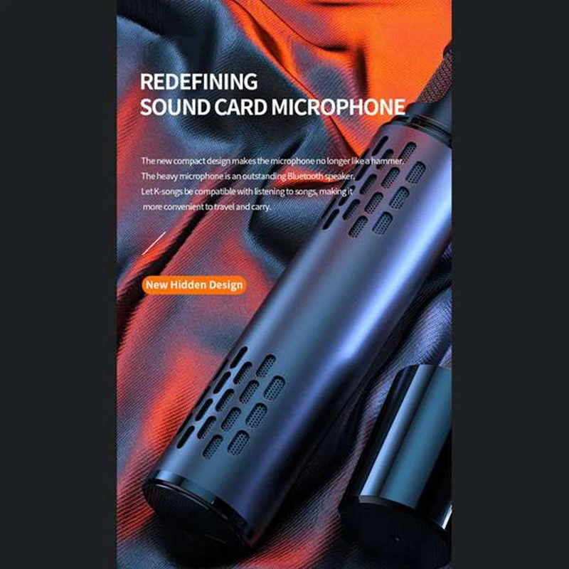 Беспроводной Bluetooth микрофон волшебный звук для прямого эфира пение встроенный