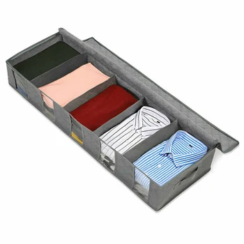 

5-Compartments Large Underbed Storage Bags Clothes Shoes Organizer Boxes Closet Organizer Bag Clothes Container Organizer