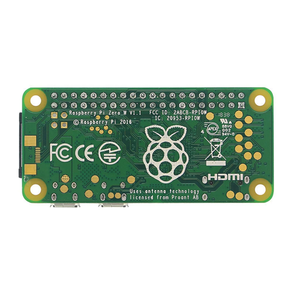 Raspberry Pi Zero W (беспроводной) Процессор 1G Hz 512M RAM встроенный Wi Fi Bluetooth 1080P видео выход