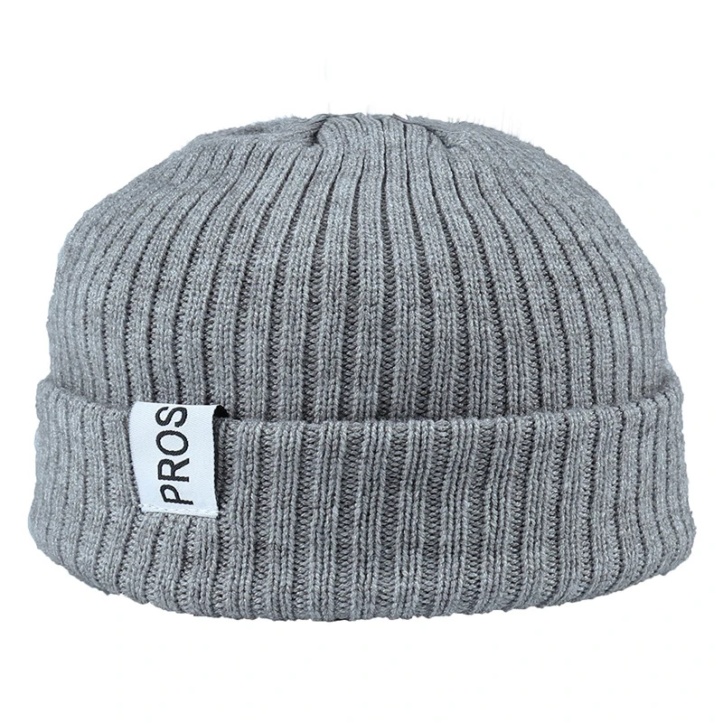 

New Skullcap Men's Beanies Stretchy Short Hats Tags Hip Hop Winter Outdoor Cap Cuffed Solid Breathable Bonnet Women's Skullcap