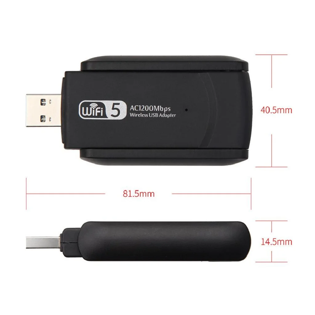 2020 New USB Wifi Network Adapter Wireless Dongle LAN 2.4&5G with 2 Antenna for Computer PC Laptop radio monitoring