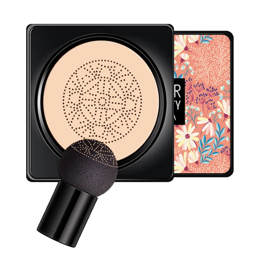 Натуральный BB Air Cushion Foundation корейский гриб голова CC крем отбеливающий консилер макияж Косметика Водонепроницаемый осветить лицо - Цвет: Lvory white