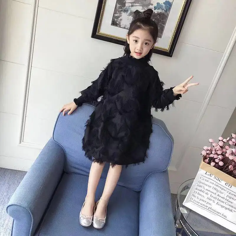 Брендовая одежда для девочек платье для маленьких девочек с суперзвездами вечерние платья для детей, одежда для девочек платье-пачка для дня рождения, для детей возрастом от 3 до 8 лет, Vestidos - Цвет: black