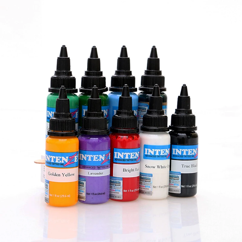 

Professional Tattoo Ink 14 Colors 1oz /30ml Bottle Delicate Texture Long Lasting Tattoo Ink Fast Pigment Kit