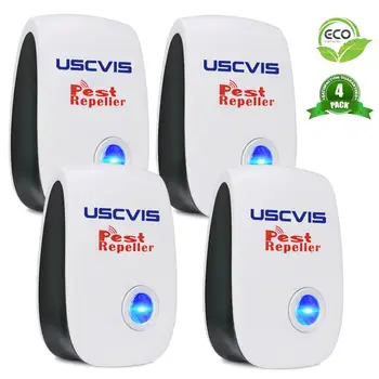 

4 pcs Household mosquito repellent Electronic cockroach repellent Repeller Rat Ultrasonic mice repeller US/UK/EU plug