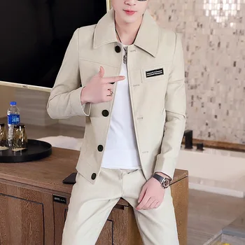 

Suit Korean-style Repair Suit Suit a Set Youth Men England Coat Casual Spring and Autumn Suit Set Formal Dress Men's