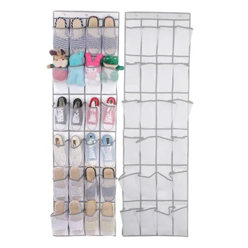 

24 Pocket Over Door Organiser Nonwoven Nylon Mesh Footwear Hanging Bag Breathable Hook Shoe Pocket