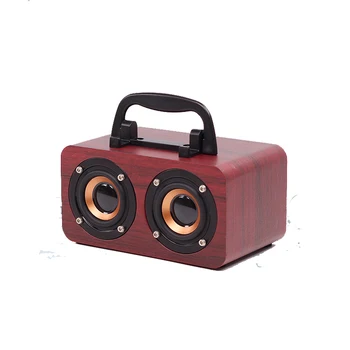 

Retro Wooden Bluetooth Speaker Bass Mini Subwoofer Wireless Column Soundbar Portable Boombox Mp3 Music Player Woofer Raido EY243